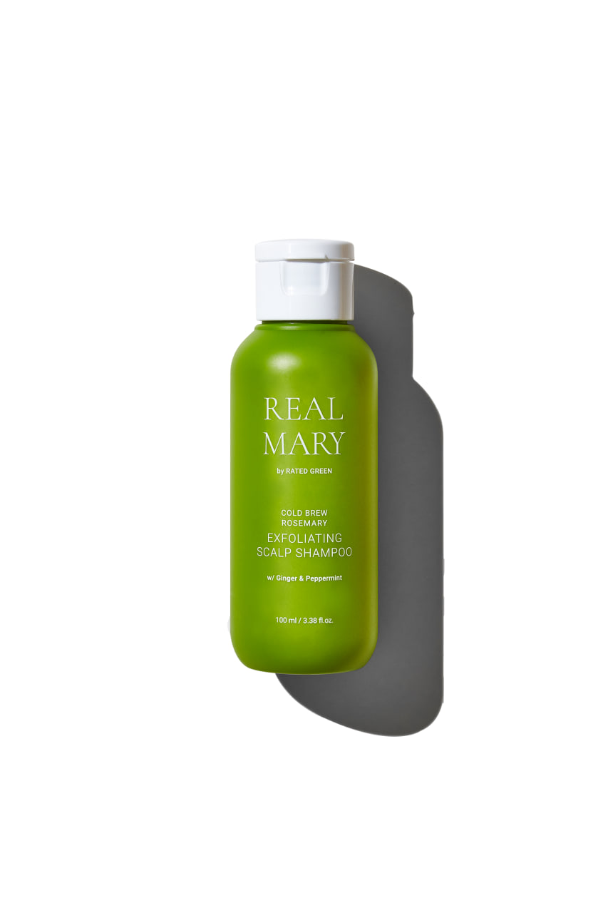 Rated Green Real Mary Exfoliating Scalp Shampoo 100ml - Глибоко очищаючий і відлущуючий шампунь з соком розмарину 